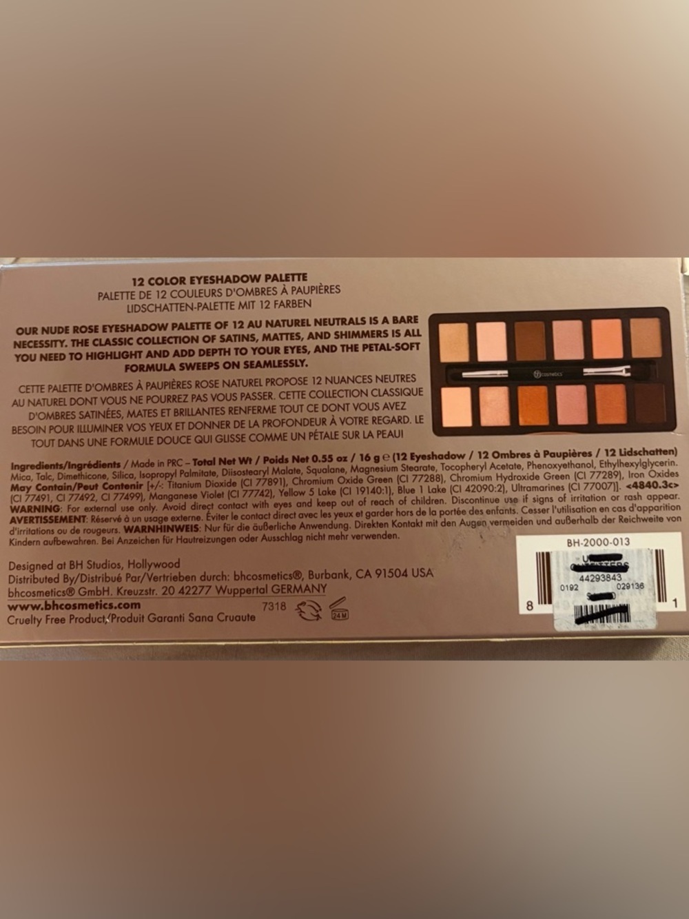 BH Cosmetics NWT Gold 12-Color Eyeshadow Palette - Picture 2 of 5
